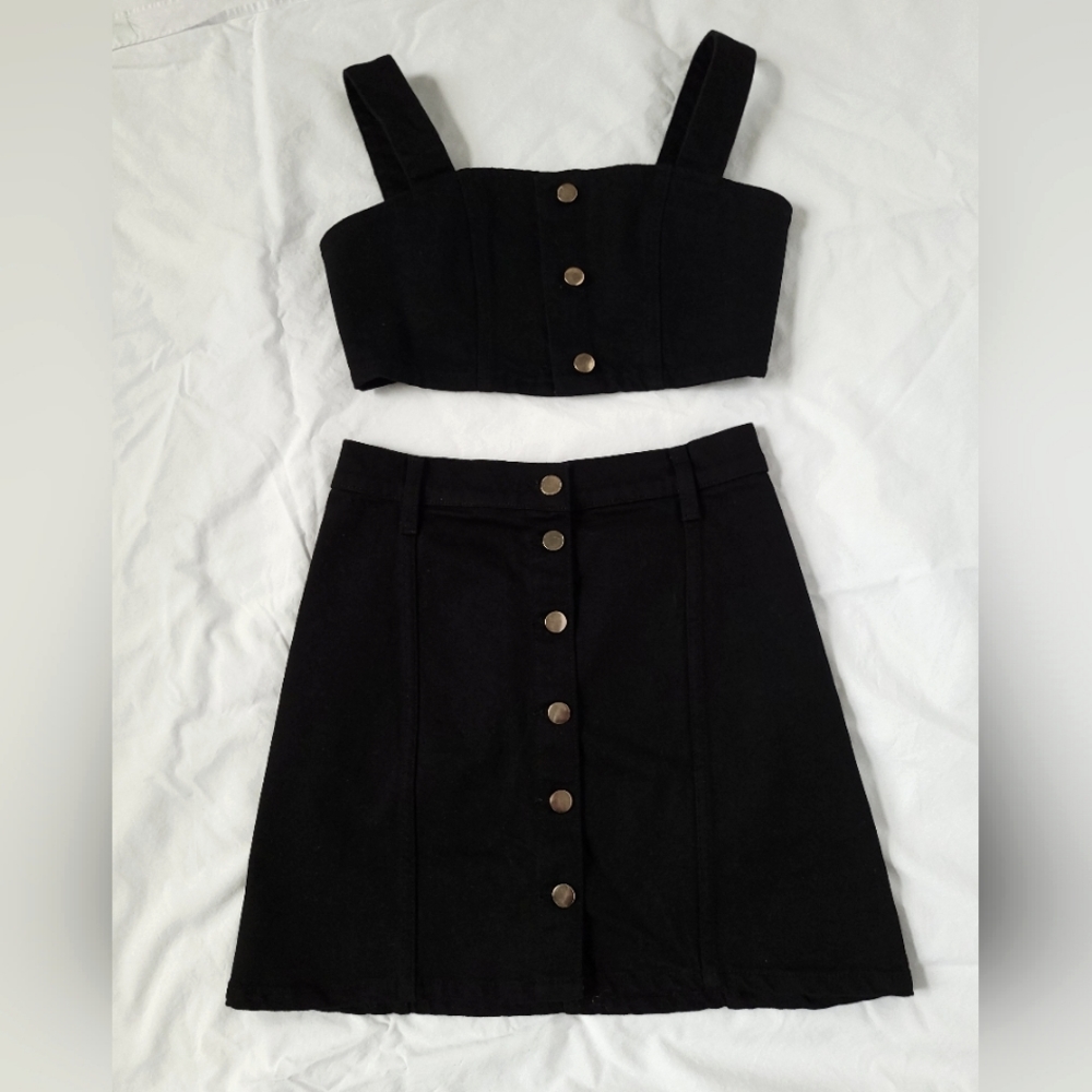 REFORMATION Two pieces jean outfit
